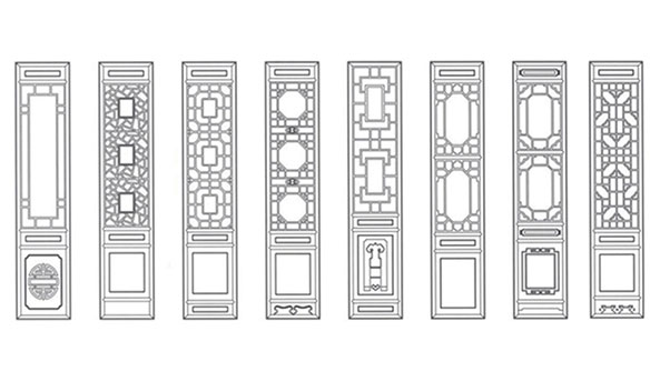 许昌喜迎门中式花格CAD设计图样式大全
