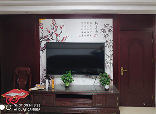 许昌中式家庭装修电视柜效果展示