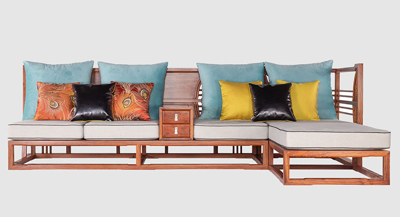 许昌中式家居装修实木沙发组合家具效果图